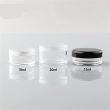 10ml Plastic Empty Powder Puff Case Face Powder Blusher Makeup Cosmetic Jars Containers, 