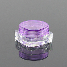 3g Clear square Empty Ps,Case pot, jar Container for loose powder Eyeshadows, 