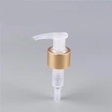 Aluminum -Plastic 24/410 Lotion Pump and Disc Top Cap for Make up bottles Golden Color, 