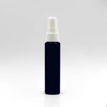 Black mini PET round spray 40ml plastic bottle for hotel cosmetic, 