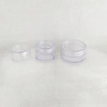 Clear Cosmetic Plastic Sample Makeup Container Jar Empty Small 5 g New, 