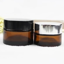 Clear Glass Makeup Cream Jar Packaging Container with lids, 
