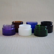 amber clear black glass cream cosmetic jar seal makeup containers, 