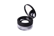 black empty cosmetic loose powder container, 