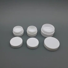 cream container white makeup packaging Plastic jar with hollow bottom, 