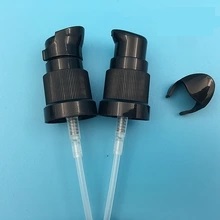 new arrival black plastic cosmetic cream treatment pump with rachet, 