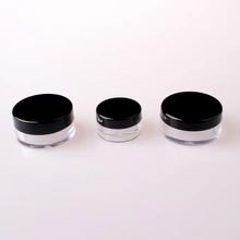 plastic loose powder jar mineral makeup container, 