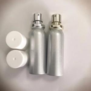 20ml matter silver aluminum bottle with aluminum spray pump and plastic cap