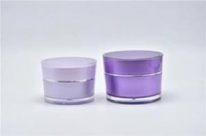 50G Double Layer Plastic Makeup Cream Jar Empty Cosmetic Container