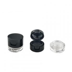 Cosmetic jar plastic custom empty loose powder container with mirror