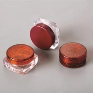 Hot sale cheap square customized personal care empty 3 ml PS plastic makeup jars