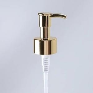 Long nozzle lotion pump smooth golden cosmetic dispenser pump