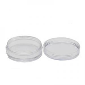 Transparent loose powder container for makeup use