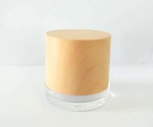 Water transfer printing cap amber acrylic cosmetic jars plastic 50g container