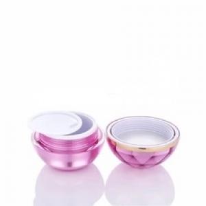 makeup containers wholesale Plastic Material Beautiful double wall jars