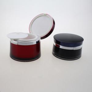 plastic makeup container with flip lid for cream packaging
