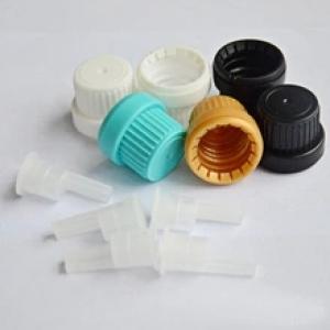 wholesale pilfer proof cap 18mm coloured empty essential oil glass bottle plastic cap