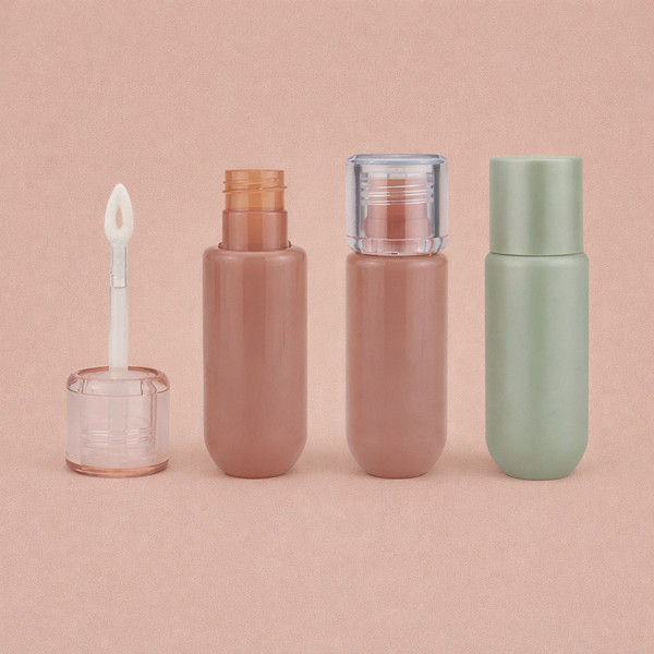 lip gloss with wand Tube Set - Round, natural  0.1oz (3ml), CX-LG033